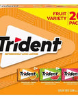 Trident Fruit Variety Sugar Free Gum: 20-Pack