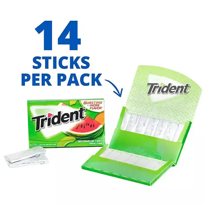 Trident Fruit Variety Sugar Free Gum: 20-Pack