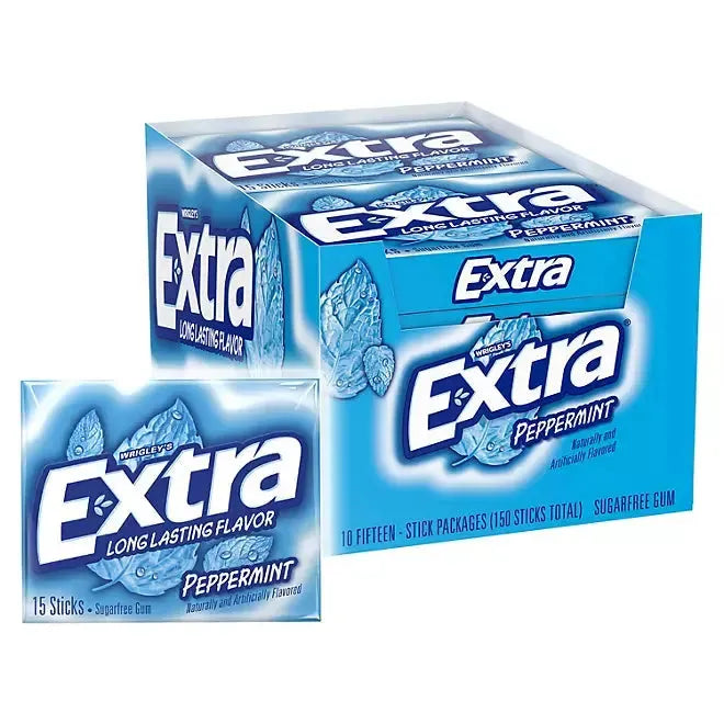 Extra Sugar Free Gum - Peppermint: 10-Piece Box