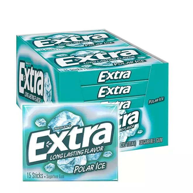 Extra Sugar Free Gum - Polar Ice: 10-Piece Box