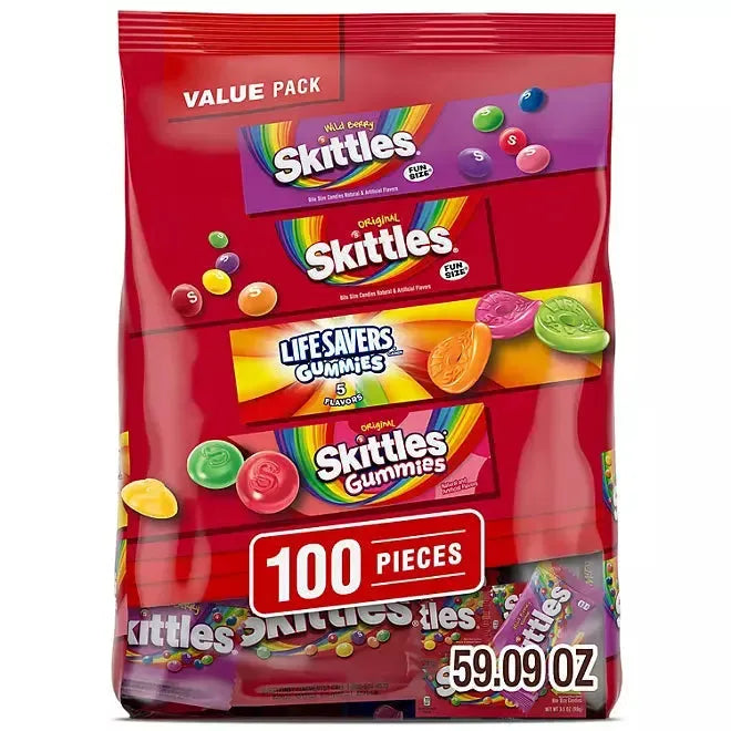 Skittles & Lifesavers Variety Pack: 100-Piece Bag