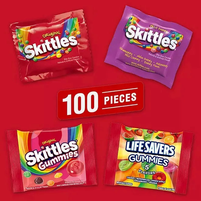 Skittles & Lifesavers Variety Pack: 100-Piece Bag