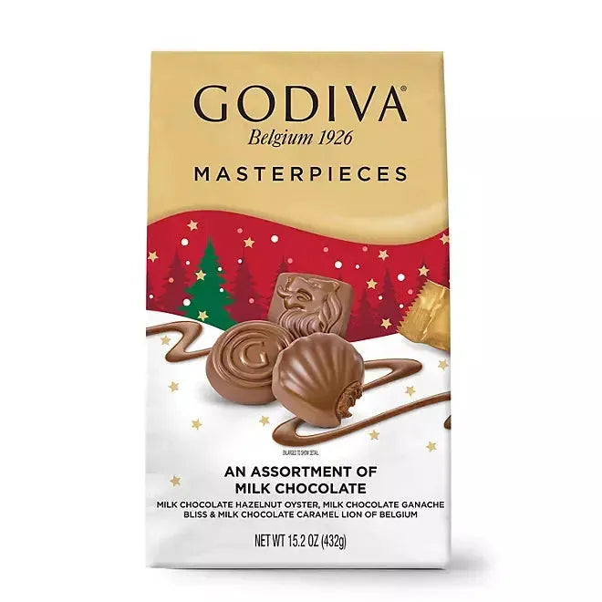 Godiva Holiday Masterpieces Assorted Milk Chocolate: 15-Ounce Bag