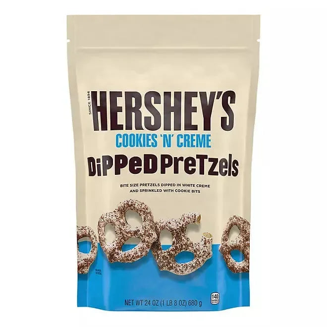 Hershey's Cookies 'N' Creme Dipped Pretzels: 1LB Bag