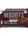 Hershey's Milk Chocolate Snack Size Candy Bars: 80-Piece Bag