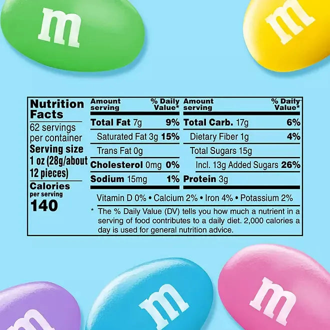 Pastel M&M's Candy Eggs - Peanut: 62-Ounce Jar