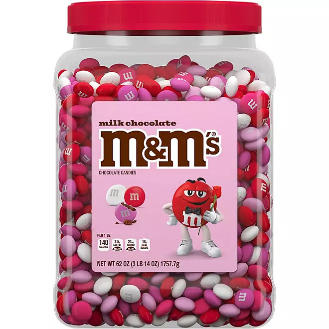 Cupid's Mix M&M's Candy: 62-Ounce Jar