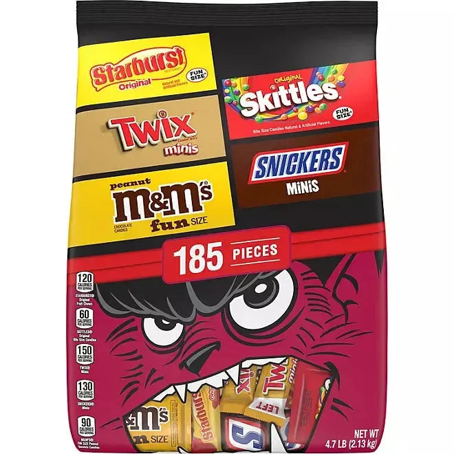 Mars Halloween Variety Mini & Fun Size: 185-Piece Bag