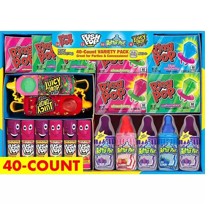 Bazooka Brands Variety Pack: 40 Piece Box