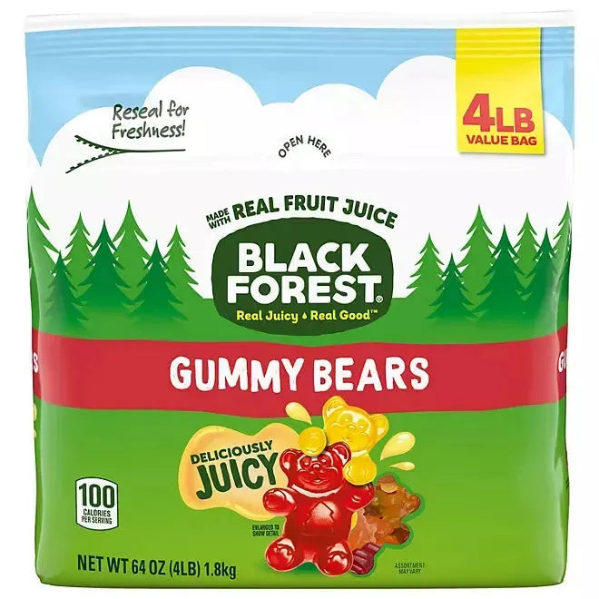 Black Forest Gummy Bears Candy: 4LB Bag