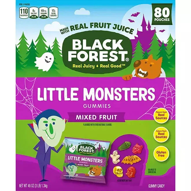 Black Forest Halloween Fruit Snack Packs: 80-Piece Box