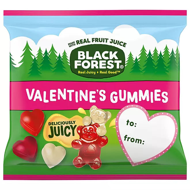 Black Forest Valentine Fruit Snack Packs: 70-Piece Box