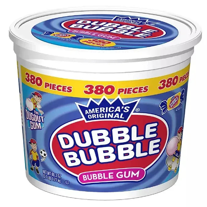 Dubble Bubble Gum - Original: 380-Piece Tub