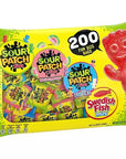 Sour Patch Kids and Swedish Fish Candy Packs Assortment: 200-Piece Bag