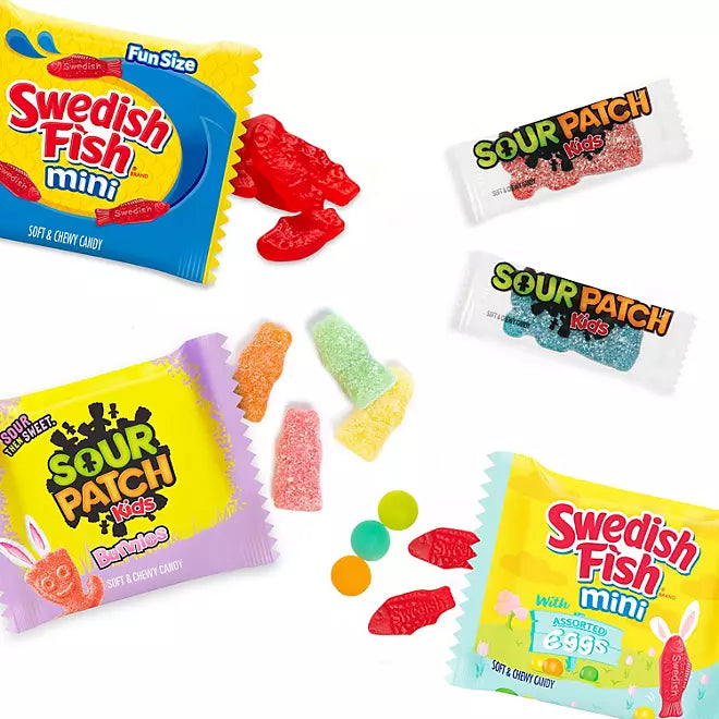 Sour Patch Kids & Swedish Fish Easter Gummy Candy: 260-Piece Bag