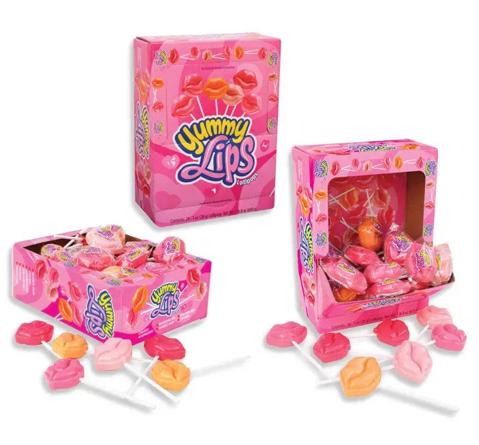 Yummy Lips Lollipops: 24-Piece Display