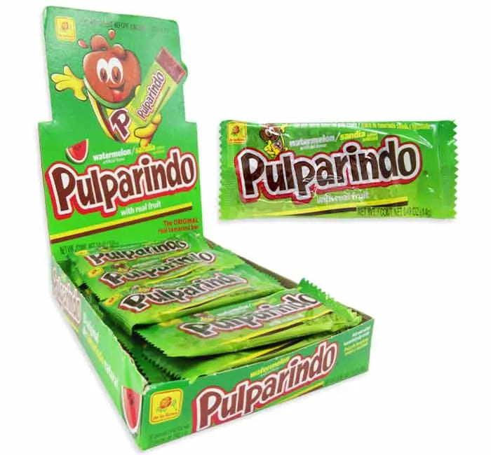 De La Rosa Watermelon Pulparindo Candy: 20-Piece Box