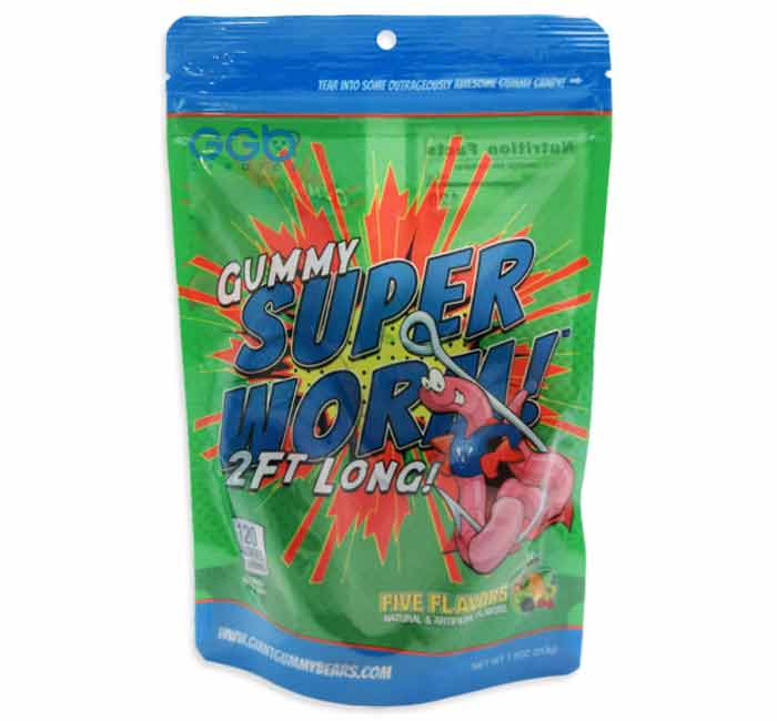 Giant Super 2-Feet Long Gummy Worm: 12-Piece Case