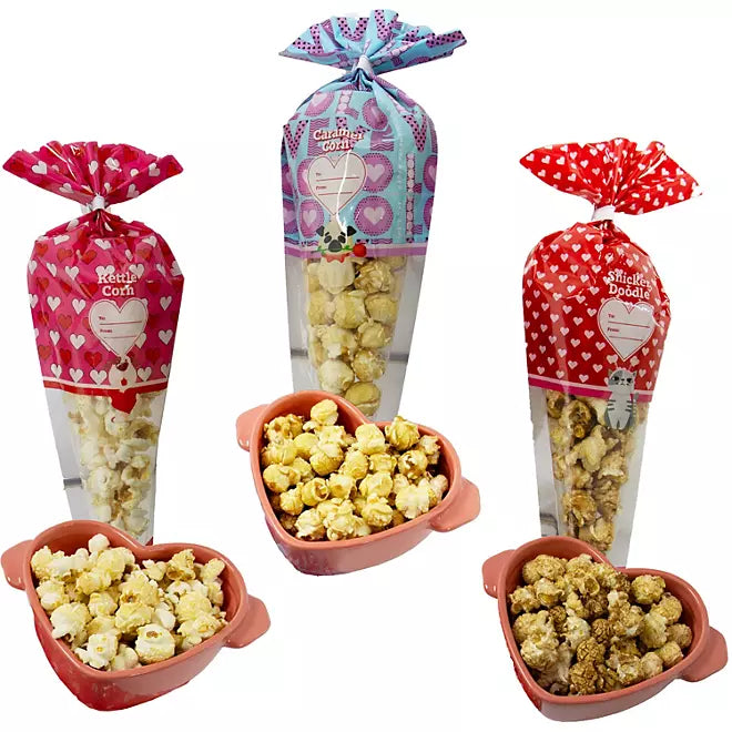 Valentine's Day Popcorn Cones: 12-Piece Bag