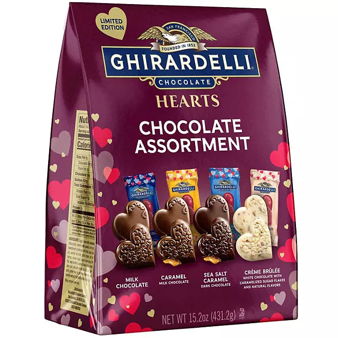 Ghirardelli Chocolate Assortment Hearts: 15-Ounce Bag