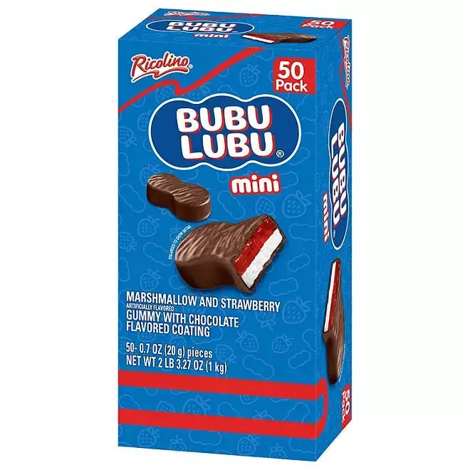 Ricolino Bubu Lubu Mini Candy Bars: 50-Piece Box