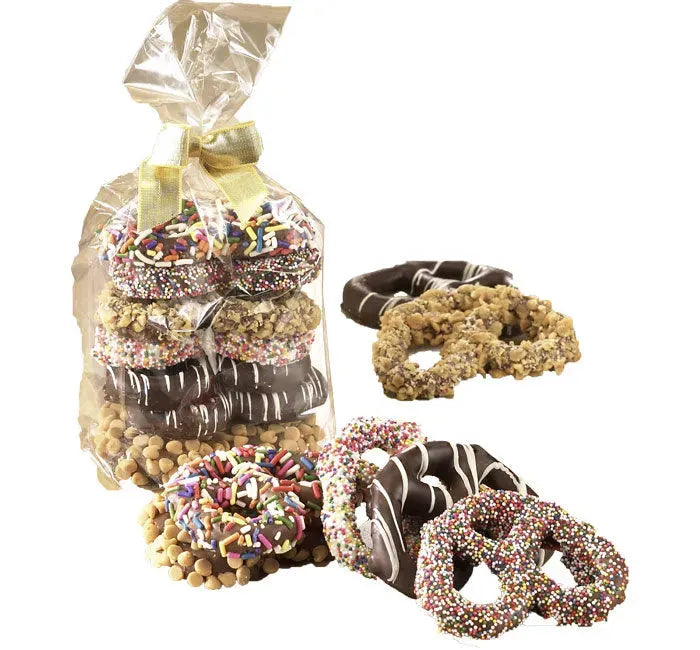 Asher's Gourmet Assorted Pretzels Gift Bag: 12-Pack Case