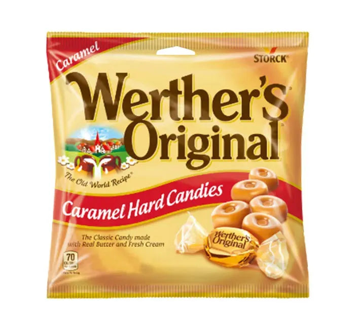 Werther's Original Caramel Hard Candy 2.65-Ounce Peg Bags: 12-Piece Case