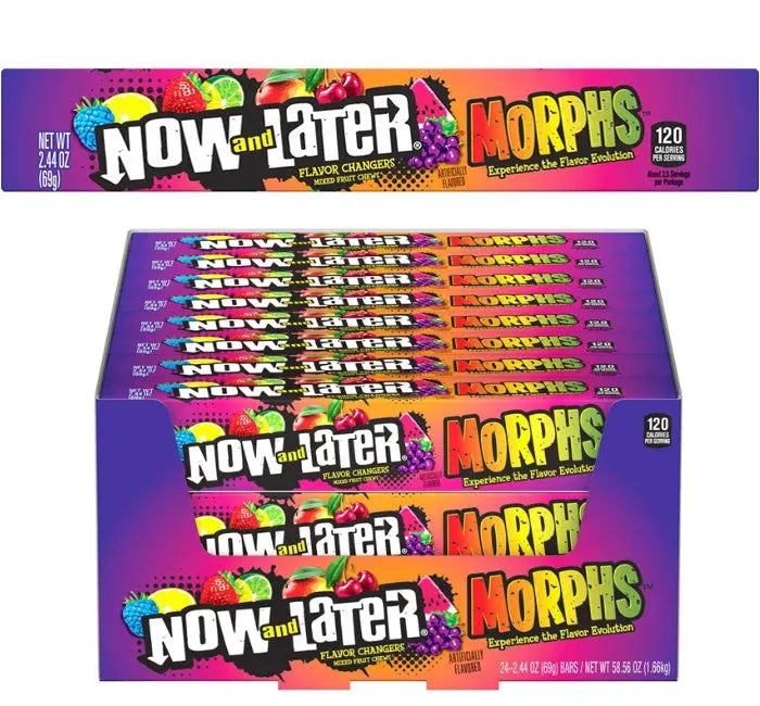 Now and Later Morphs Bars: 24-Piece Box