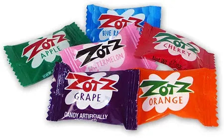 Assorted Zotz Sour Fizz Candy: 15-Pound Case