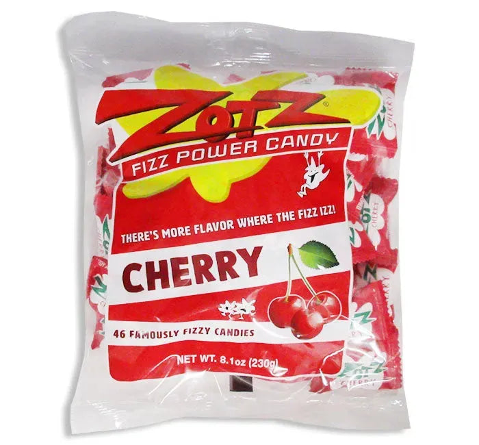 Red Cherry Zotz Sour Fizz Candy: 6LB Case