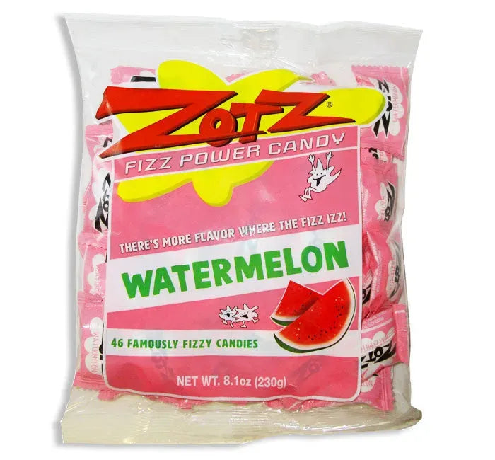 Pink Watermelon Zotz Sour Fizz Candy: 6LB Case