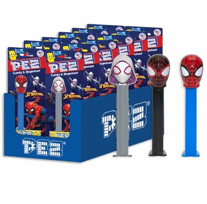 Spiderman PEZ Assortment Candy Blister Packs: 12-Piece Display