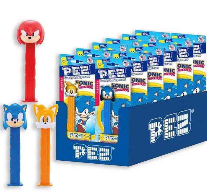 Sonic The Hedgehog PEZ Candy Packs: 12-Piece Box