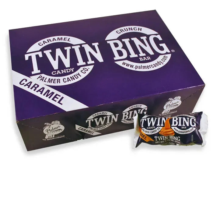 Twin Bing Caramel Candy Bar: 36-Piece Display