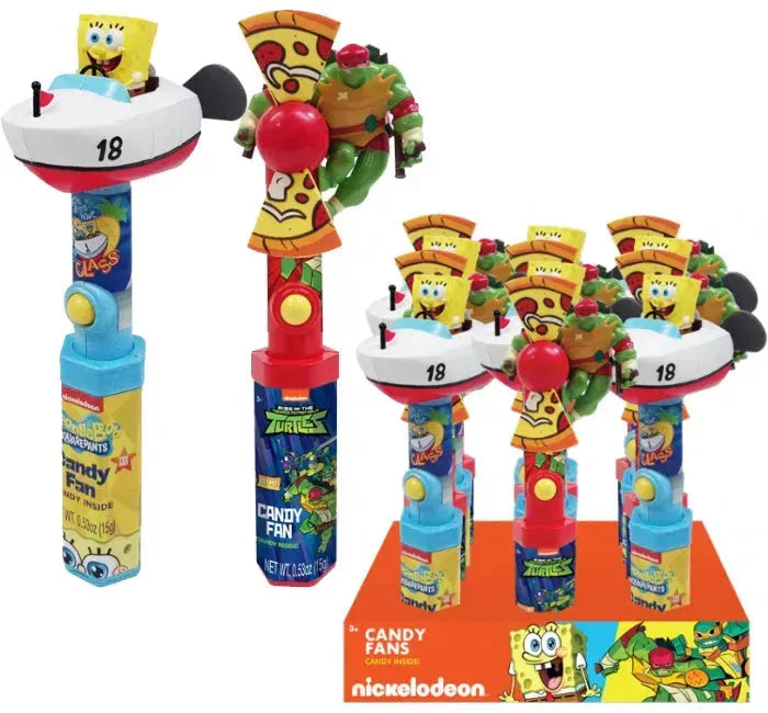 Nickelodeon Spongebob & TMNT Assorted Fans: 12-Piece Display