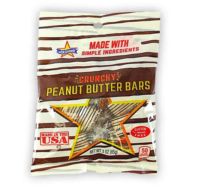 Atkinson Peanut Butter Bars 3-Ounce Peg Bags: 12-Piece Case