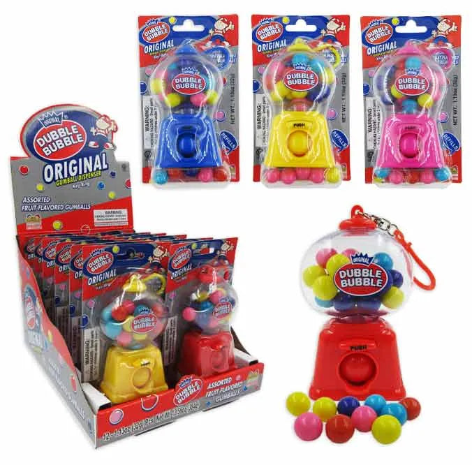 Dubble Bubble Gumball Dispenser Key-Ring: 12-Piece Display