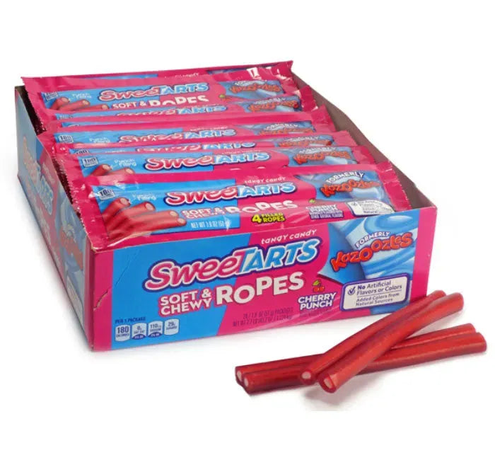 SweeTarts Ropes Candy Packs - Cherry Punch: 24-Piece Box