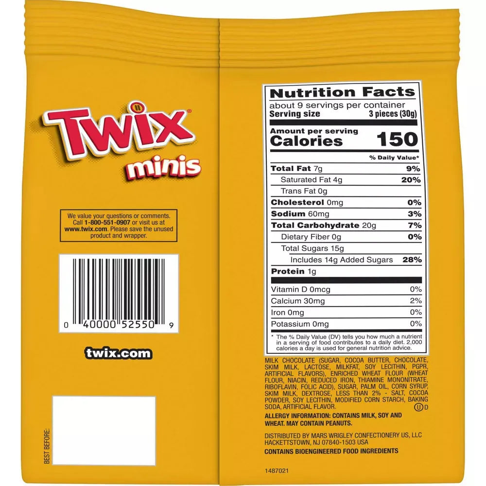 Twix Minis Candy: 9.7-Ounce Bag