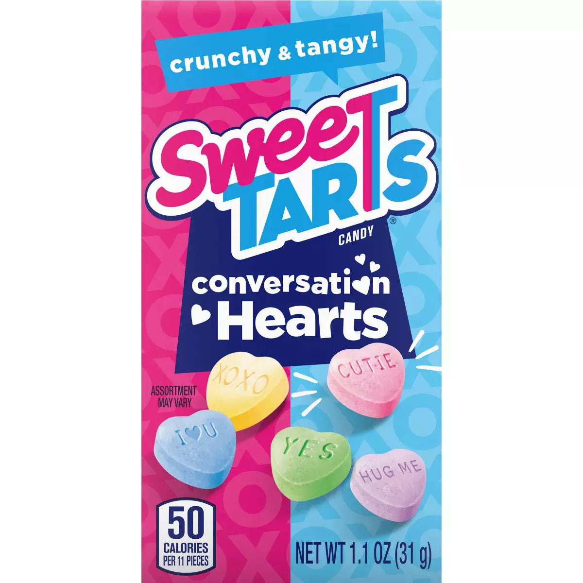 SweeTarts Candy Hearts 1.1-Ounce Packs: 8-Piece Box