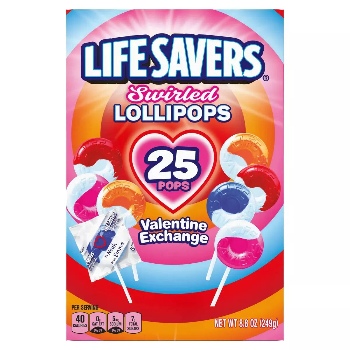 Life Savers Valentine's Swirled Lollipops: 25-Piece Box