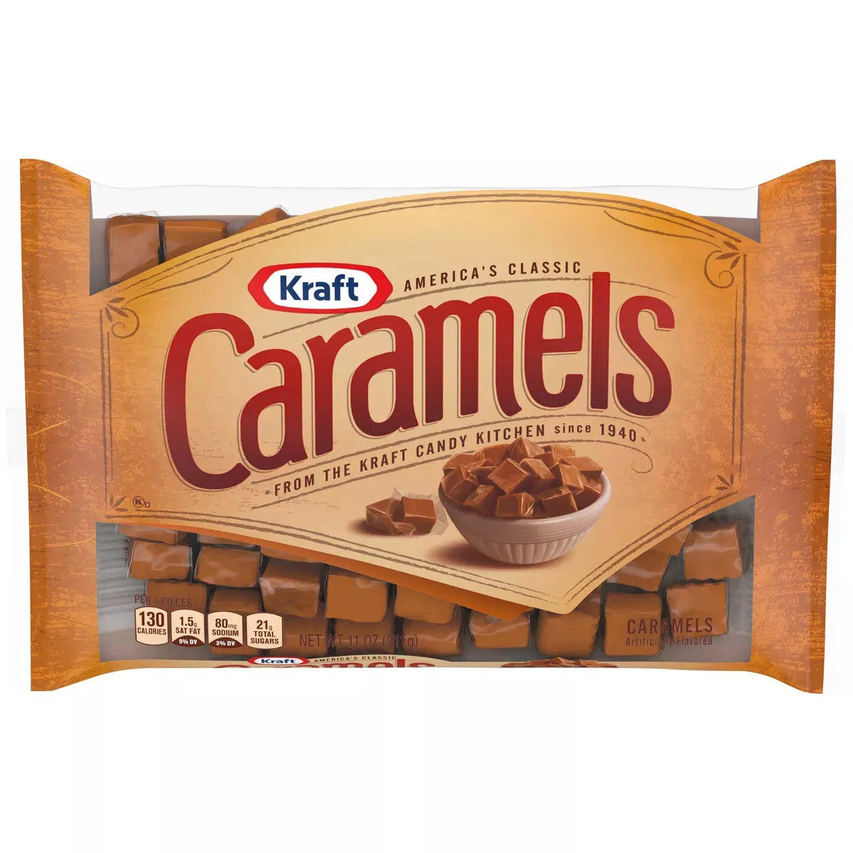 Kraft Caramel Squares Candy: 11-Ounce Bag