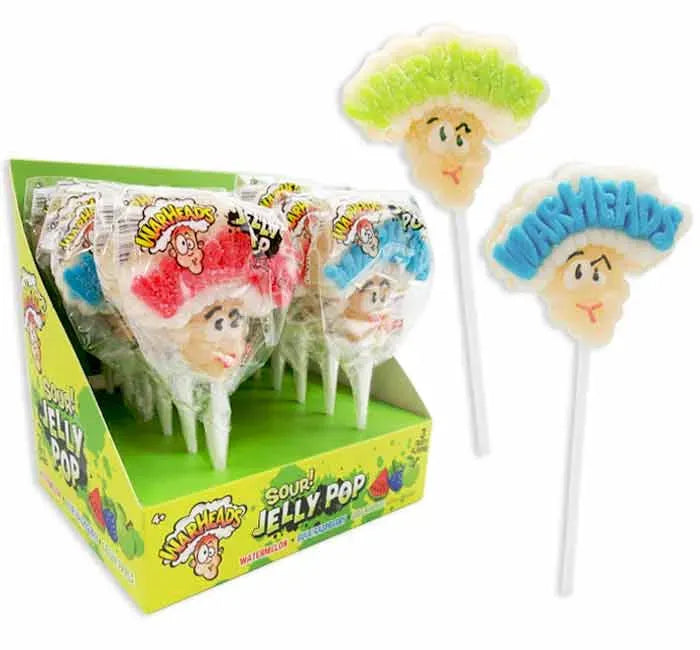 Warheads Sour Jelly Pops: 12-Piece Display