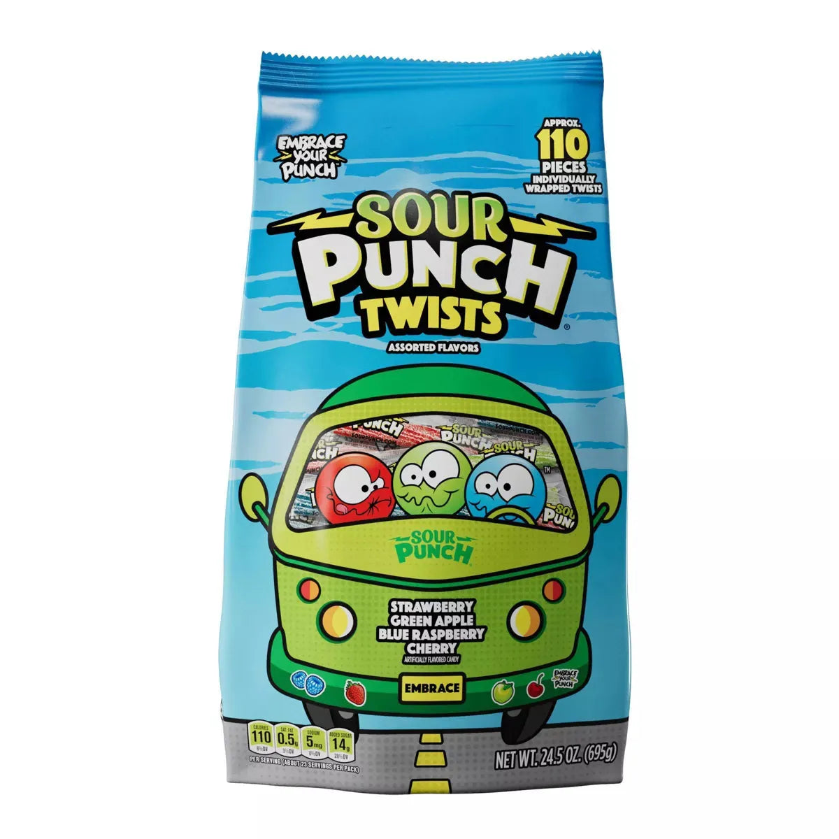 Mini Sour Punch Twists - Wrapped: 110-Piece Bag