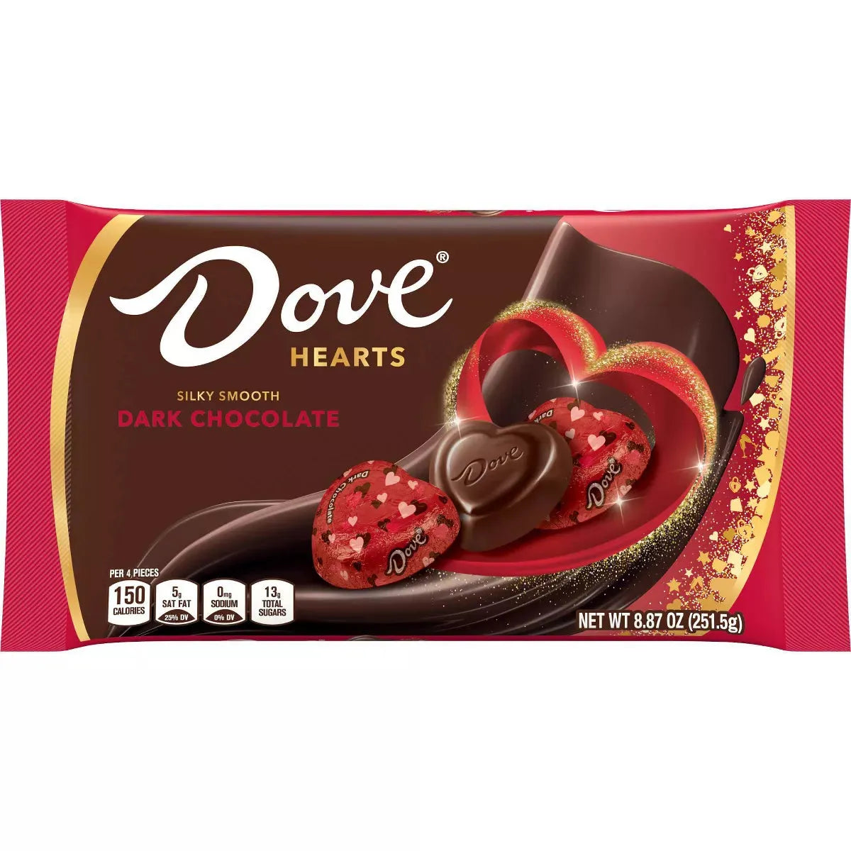 Dove Valentine Dark Chocolate Hearts: 35-Piece Bag