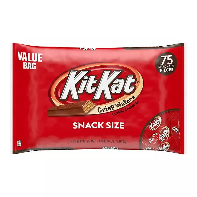 Kit Kat Snack Size Candy Bars: 75-Piece Bag