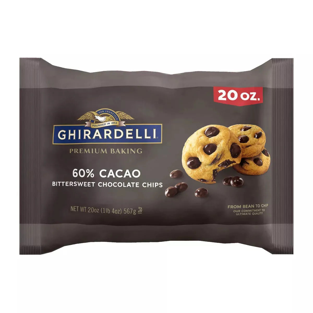 Ghirardelli 60% Cacao Bittersweet Chocolate Chips: 20-Ounce Bag