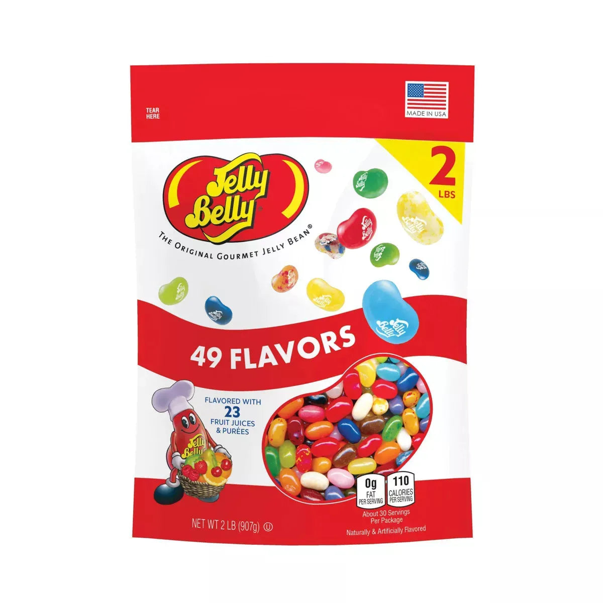 Jelly Belly 49 Flavors Jelly Beans: 2LB Bag