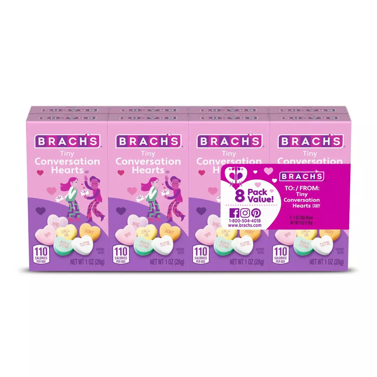 Brach's Tiny Conversation Candy Hearts: 8-Piece Display