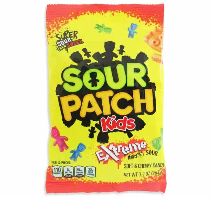 Sour Patch Kids Extreme Sours Peg Bags: 12-Piece Case